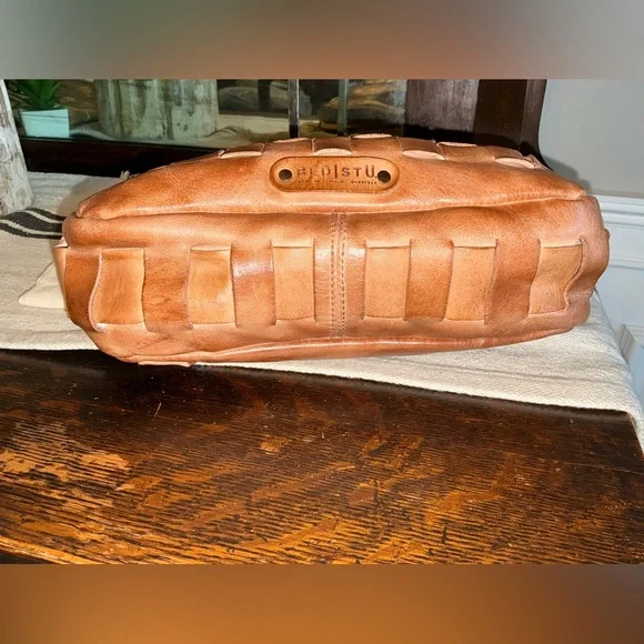 NWT Bed Stu Leather Keiki Crossbody Bag Handbag Tan DD Dip Dyed MSRP $235 - Picture 8 of 13